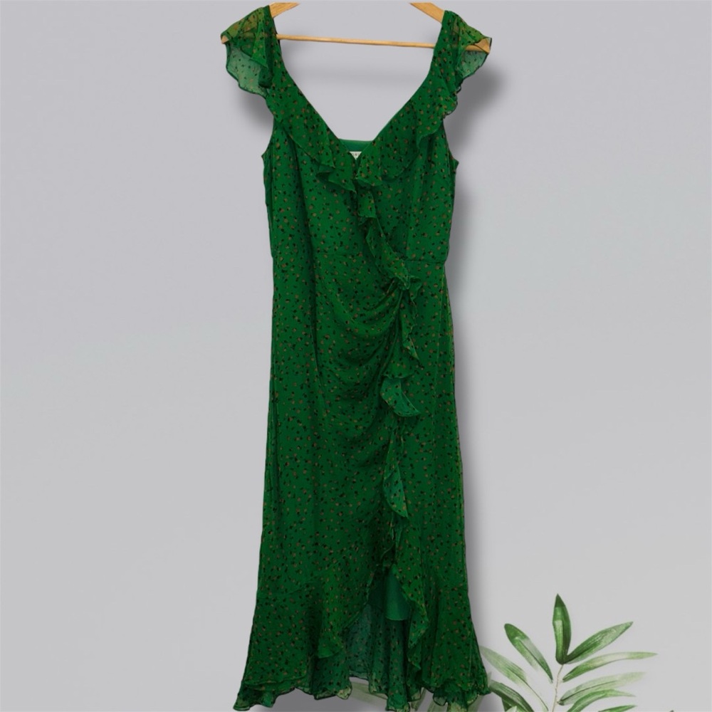 Veronica Beard Amal Silk Midi Dress - Picture 4 of 14